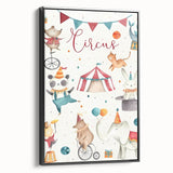 Whimsical Circus Nursery Wall Art - Baby Room Decor Print