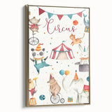 Whimsical Circus Nursery Wall Art - Baby Room Decor Print