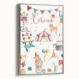 Whimsical Circus Nursery Wall Art - Baby Room Decor Print