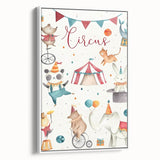 Whimsical Circus Nursery Wall Art - Baby Room Decor Print