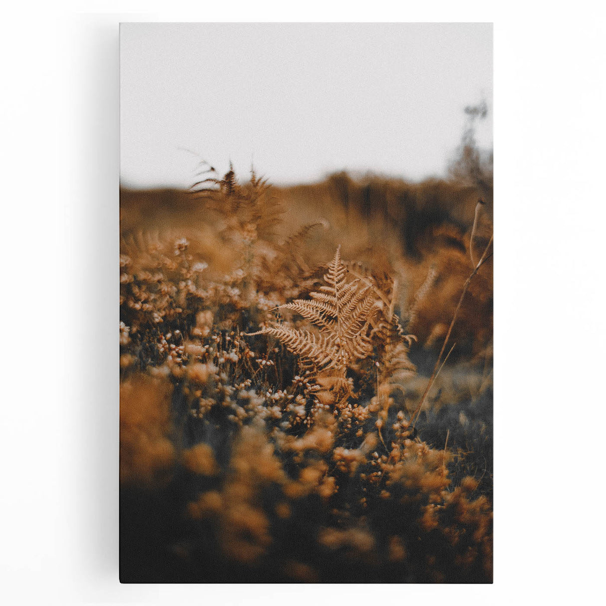 Large black and white stretched canvas featuring a minimalist fall tree design, ideal for kitchen wall art.