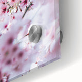 Large abstract wall art on acrylic glass featuring swirling pastel shades, ideal for dining room ambiance.