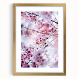 Extra large abstract art print featuring textured swirls in soft pastel shades, gold-framed with mat.