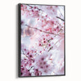 Black and white vintage poster art of a spring landscape on framed canvas, ideal for bedroom decor.