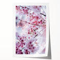 Spring floral art on rolled canvas with soft pastel shades, ideal for art wall dining room.