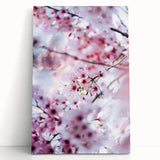 Large black and white stretched canvas depicting spring season, ideal for kitchen wall art or bedroom ambiance.