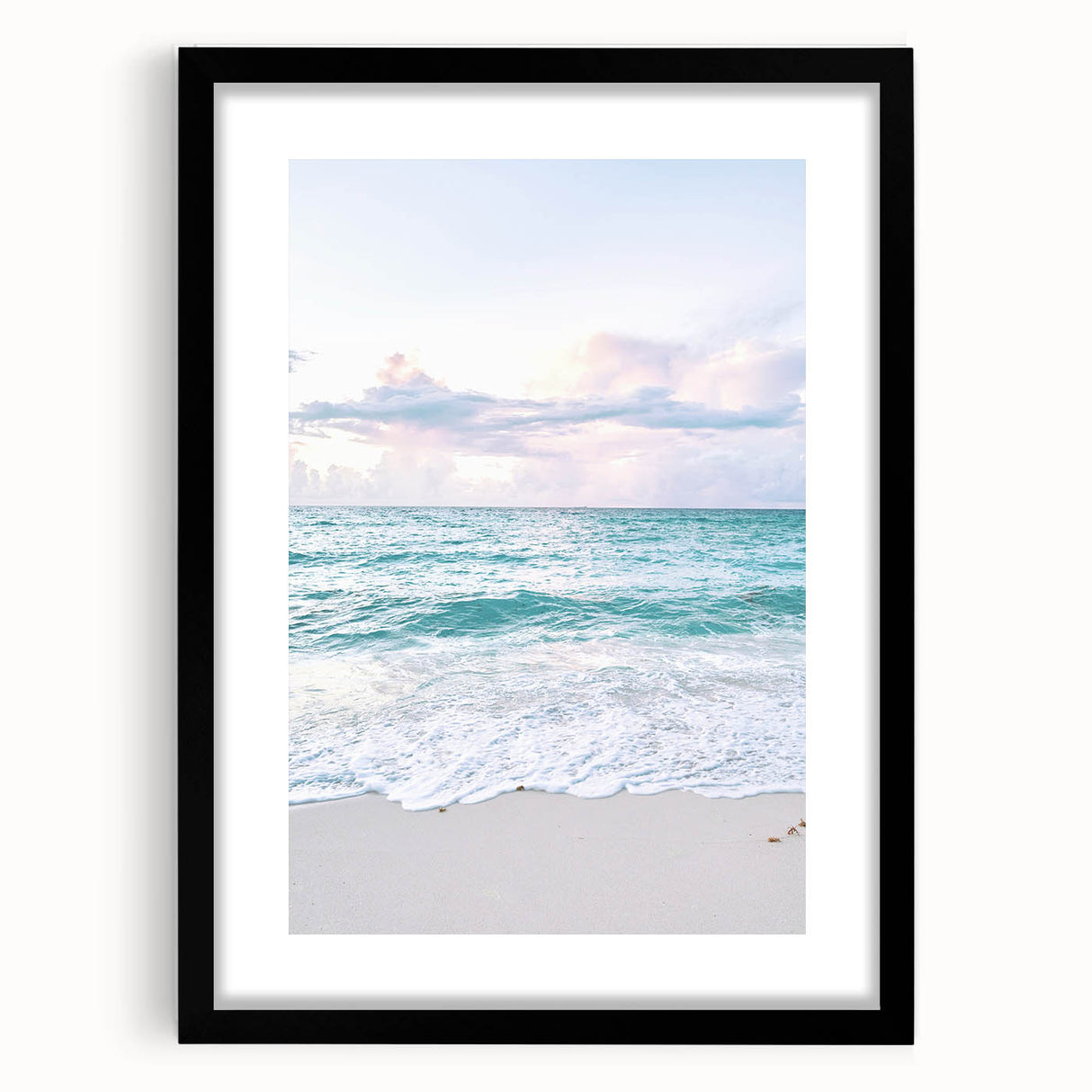 Extra large abstract art print featuring vibrant, colorful textures, framed in black, ideal for living room decor.