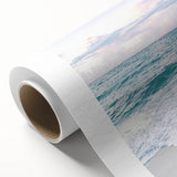 Art deco poster featuring a summer-themed illustration in pastel shades on rolled canvas, ideal for nursery wall art.