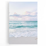 Large black and white stretched canvas featuring a minimalist summer-themed design, ideal for kitchen wall art.
