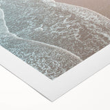 Art deco poster featuring geometric patterns in muted gold and navy, printed on rolled canvas.