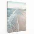 Large stretched canvas featuring a summer-themed abstract design in warm orange and yellow tones, ideal for kitchen wall art.
