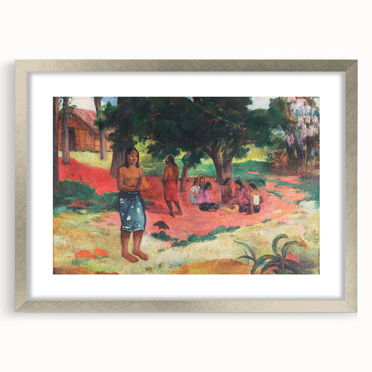 French Impressionist Art - Whispered Words by Paul Gauguin Print