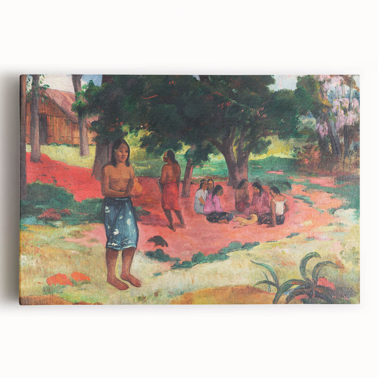 French Impressionist Art - Whispered Words by Paul Gauguin Print
