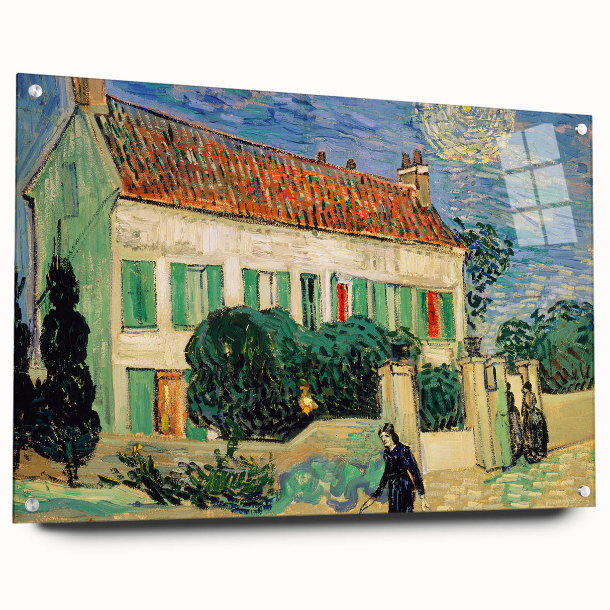 Impressionist Landscape - White House at Night Van Gogh Print