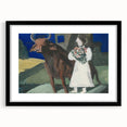 Modern Wall Art: Mystical Bride with Bull in Bold Colors