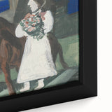 Modern Wall Art: Mystical Bride with Bull in Bold Colors