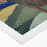 Modern Wall Art: Mystical Bride with Bull in Bold Colors