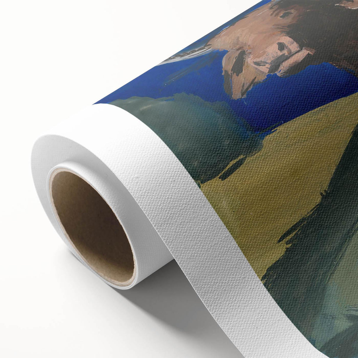 Modern Wall Art: Mystical Bride with Bull in Bold Colors