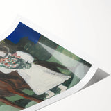 Modern Wall Art: Mystical Bride with Bull in Bold Colors