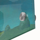 Modern Wall Art: Serene Landscape in Turquoise and Deep Blue Hues