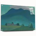 Modern Wall Art: Serene Landscape in Turquoise and Deep Blue Hues