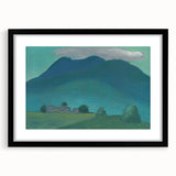 Modern Wall Art: Serene Landscape in Turquoise and Deep Blue Hues