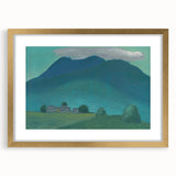 Modern Wall Art: Serene Landscape in Turquoise and Deep Blue Hues