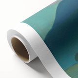 Modern Wall Art: Serene Landscape in Turquoise and Deep Blue Hues