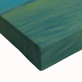 Modern Wall Art: Serene Landscape in Turquoise and Deep Blue Hues