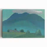 Modern Wall Art: Serene Landscape in Turquoise and Deep Blue Hues