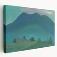 Modern Wall Art: Serene Landscape in Turquoise and Deep Blue Hues