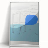 Modern Wall Art: Landscape with a Chair - Abstract Minimalism