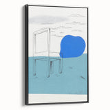 Modern Wall Art: Landscape with a Chair - Abstract Minimalism