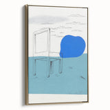 Modern Wall Art: Landscape with a Chair - Abstract Minimalism