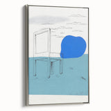 Modern Wall Art: Landscape with a Chair - Abstract Minimalism