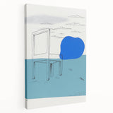 Modern Wall Art: Landscape with a Chair - Abstract Minimalism