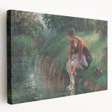 Impressionist Prints - Woman Bathing by Camille Pissarro Art