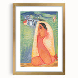 Modern Wall Art: Villager - Vibrant Folk-Inspired Portrait