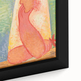 Modern Wall Art: Villager - Vibrant Folk-Inspired Portrait