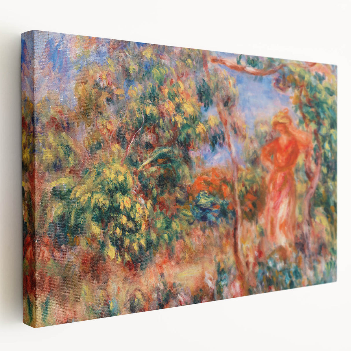 Renoir Prints - Woman in Red in Landscape Impressionist Wall Art