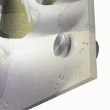 Modern Wall Art: Winter Landscape with Snow-Covered Haystacks