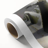 Modern Wall Art: Winter Landscape with Snow-Covered Haystacks