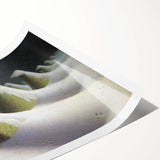 Modern Wall Art: Winter Landscape with Snow-Covered Haystacks