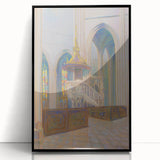 Modern Wall Art: Cathedral Interior - Architectural Elegance