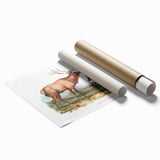 Romantic Art Prints: American Elk - Historic Wildlife Illustration