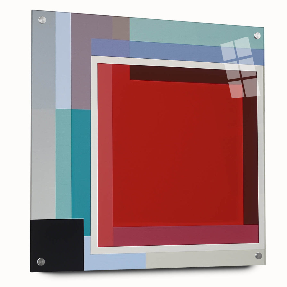 Modern Abstract Bedroom Wall Art – Bold Red & Brown Canvas