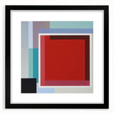 Modern Abstract Bedroom Wall Art – Bold Red & Brown Canvas
