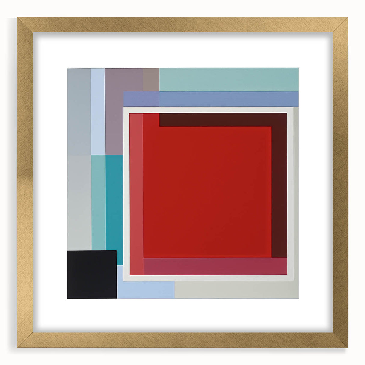 Modern Abstract Bedroom Wall Art – Bold Red & Brown Canvas
