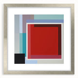 Modern Abstract Bedroom Wall Art – Bold Red & Brown Canvas