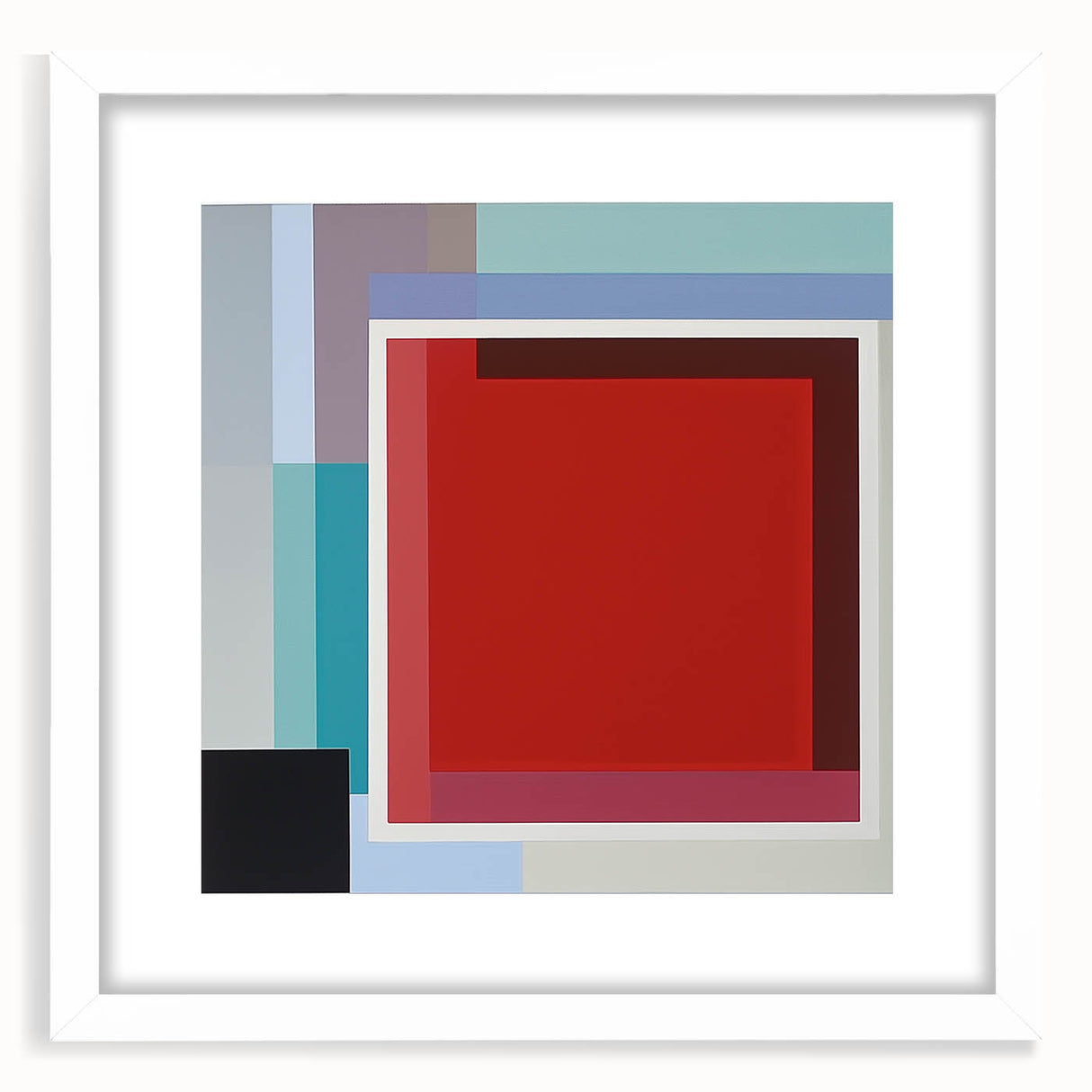 Modern Abstract Bedroom Wall Art – Bold Red & Brown Canvas